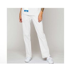NEW White Workngear Rx Gear Stretch Women's Pull-On Yoga Scrub Pant XL